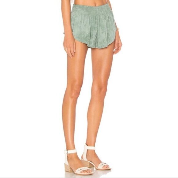 REVOLVE Blue Life Beach Bunny Shorts High Rise Waist Smocked Soft Black Size M - Picture 8 of 11